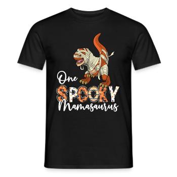 Halloween-mama-mama-dino-dinosaure - Un - T-shirt homme - noir - Devant - AI Model Male 178 light (178cm)