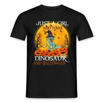 Halloween Fille Dinosaure Dicton Costume Trick - T-shirt homme - noir - Devant - AI Model Male 178 light (178cm)