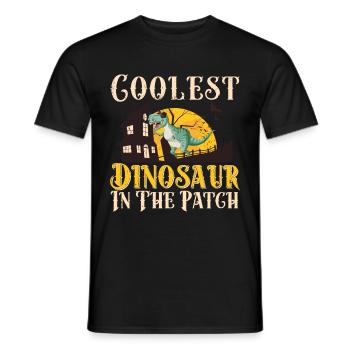 Enfants Dinosaure le plus cool dans le Patch Halloween Boys - T-shirt homme - noir - Devant - AI Model Male 178 light (178cm)