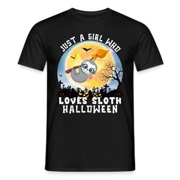 Halloween Mädchen Faultier Spruch Kostüm Trick Bzw - Männer T-Shirt - Schwarz - Vorne - AI Model Male 178 light (178cm)