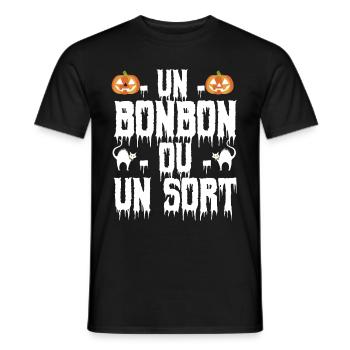 un bonbon ou un sort - T-shirt homme - noir - Devant - AI Model Male 178 light (178cm)