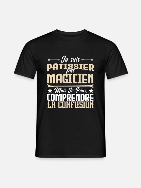 Pâtissier pas magicien - T-shirt homme - noir