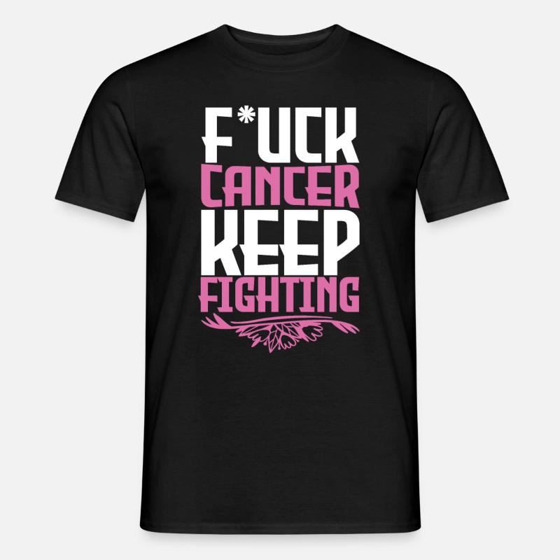 F*ck Krebs - Männer T-Shirt - Schwarz
