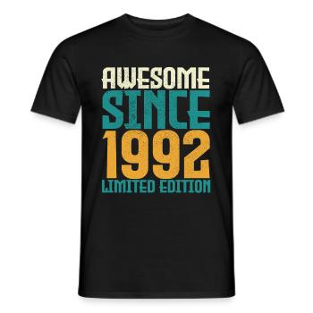 Awesome seit 1992 limitierte Auflage. - Männer T-Shirt - Schwarz - Vorne - AI Model Male 178 light (178cm)