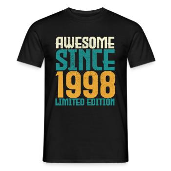 Awesome Since 1998 limited edition. - Men's T-Shirt - black - Front - AI Model Male 178 light (178cm)