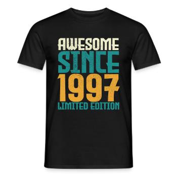 Awesome Since 1997 limited edition. - Men's T-Shirt - black - Front - AI Model Male 178 light (178cm)