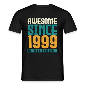 Awesome Since 1999 limited edition. - Men's T-Shirt - black - Front - AI Model Male 178 light (178cm)