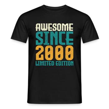 Awesome Since 2000 limited edition. - Men's T-Shirt - black - Front - AI Model Male 178 light (178cm)