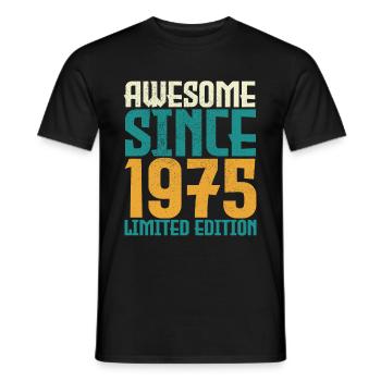 Awesome Since 1975 limited edition. - T-shirt homme - noir - Devant - AI Model Male 178 light (178cm)