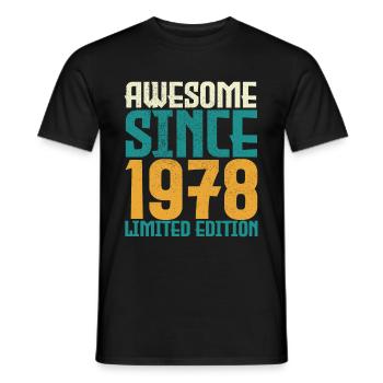 Awesome seit 1978 limitierte Auflage. - Männer T-Shirt - Schwarz - Vorne - AI Model Male 178 light (178cm)