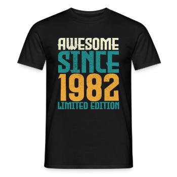 Awesome Since 1982 limited edition. - T-shirt homme - noir - Devant - AI Model Male 178 light (178cm)