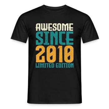 Awesome Since 2010 limited edition. - Men's T-Shirt - black - Front - AI Model Male 178 light (178cm)