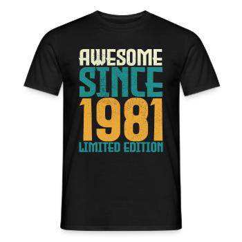 Awesome Since 1981 limited edition. - T-shirt homme - noir - Devant - AI Model Male 178 light (178cm)