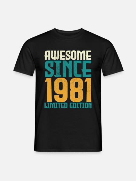 Awesome Since 1981 limited edition. - Men's T-Shirt - black