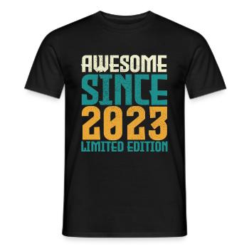 Awesome Since 2023 limited edition. - Men's T-Shirt - black - Front - AI Model Male 178 light (178cm)