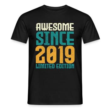 Awesome Since 2019 limited edition. - Men's T-Shirt - black - Front - AI Model Male 178 light (178cm)