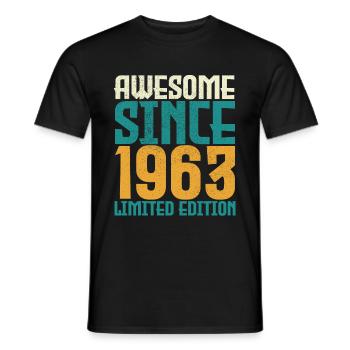 Awesome since 1963 Limited Edition. - Men's T-Shirt - black - Front - AI Model Male 178 light (178cm)