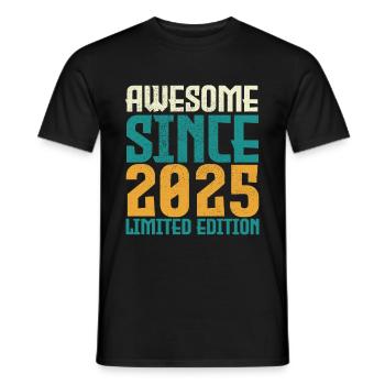 Awesome seit 2025 limitierte Auflage. - Männer T-Shirt - Schwarz - Vorne - AI Model Male 178 light (178cm)