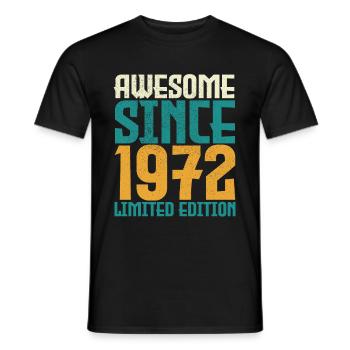 Awesome Since 1972 limited edition. - Men's T-Shirt - black - Front - AI Model Male 178 light (178cm)
