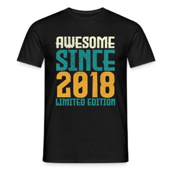 Awesome Since 2018 Limited Edition. - Men's T-Shirt - black - Front - AI Model Male 178 light (178cm)