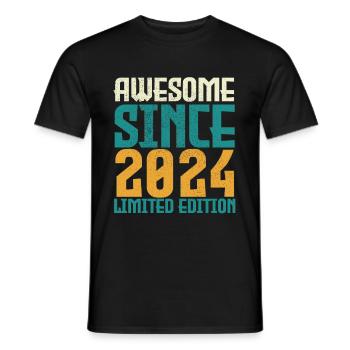 Awesome seit 2024 limitierte Auflage. - Männer T-Shirt - Schwarz - Vorne - AI Model Male 178 light (178cm)