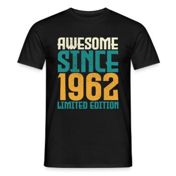 awesome since 1962 Limited Edition. - Men's T-Shirt - black - Front - AI Model Male 178 light (178cm)