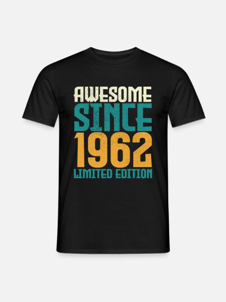 awesome since 1962 Limited Edition. - Men's T-Shirt - black