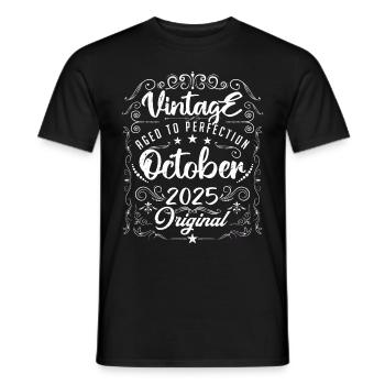 Vintage BORN IN OCTOBER 1994- anniversary gift. - T-shirt homme - noir - Devant - AI Model Male 178 light (178cm)