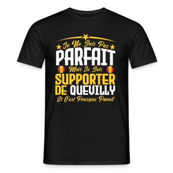 je ne suis pas parfait, supporteur de Quevilly. - T-shirt homme - noir - Devant - AI Model Male 178 light (178cm)