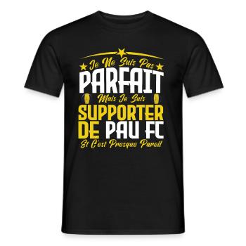 je ne suis pas parfait, supporteur de Pau Fc . - T-shirt homme - noir - Devant - AI Model Male 178 light (178cm)