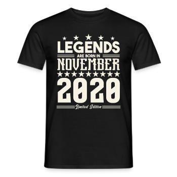 Legenden werden im November 2020 geboren.Geschenkjubiläum - Männer T-Shirt - Schwarz - Vorne - AI Model Male 178 light (178cm)