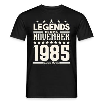 Legenden werden im November 1985 geboren.Geschenkjubiläum - Männer T-Shirt - Schwarz - Vorne - AI Model Male 178 light (178cm)