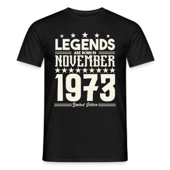 Legends Are Born In November 1973.Gift anniversary - T-shirt homme - noir - Devant - AI Model Male 178 light (178cm)