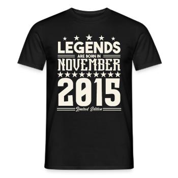 Legenden werden im November 2015 geboren.Geschenkjubiläum - Männer T-Shirt - Schwarz - Vorne - AI Model Male 178 light (178cm)