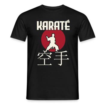 Karate. Kampfsport. Geschenkidee. Japan - Männer T-Shirt - Schwarz - Vorne - AI Model Male 178 light (178cm)