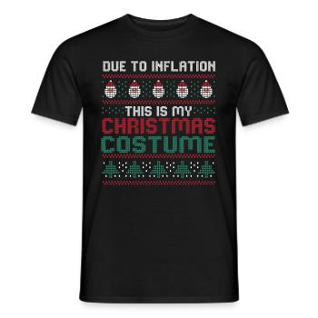 Due to Inflation Christmas Sweaters lustiges Xmas - Männer T-Shirt - Schwarz - Vorne - AI Model Male 178 light (178cm)