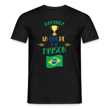 Ramenez La Coupe Cadeau Supporters Brésiliens - T-shirt homme - noir - Devant - AI Model Male 178 light (178cm)