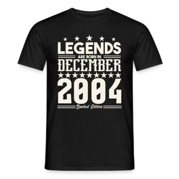 Legenden werden im Dezember 2004 geboren.Geschenkjubiläum - Männer T-Shirt - Schwarz - Vorne - AI Model Male 178 light (178cm)