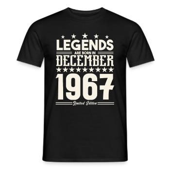 Legenden werden im Dezember 1967 geboren.Geschenkjubiläum - Männer T-Shirt - Schwarz - Vorne - AI Model Male 178 light (178cm)