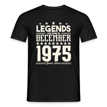 Legends Are Born In December 1975.Gift anniversary - Men's T-Shirt - black - Front - AI Model Male 178 light (178cm)
