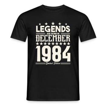 Legenden werden im Dezember 1984 geboren.Geschenkjubiläum - Männer T-Shirt - Schwarz - Vorne - AI Model Male 178 light (178cm)