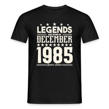 Legenden werden im Dezember 1985 geboren.Geschenkjubiläum - Männer T-Shirt - Schwarz - Vorne - AI Model Male 178 light (178cm)