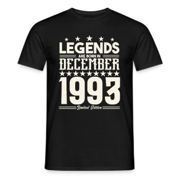 Legenden werden im Dezember 1993 geboren.Geschenkjubiläum - Männer T-Shirt - Schwarz - Vorne - AI Model Male 178 light (178cm)