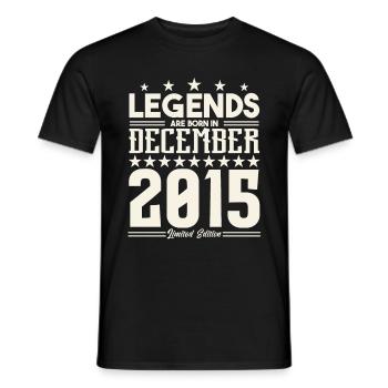 Legenden werden im Dezember 2015 geboren.Geschenkjubiläum - Männer T-Shirt - Schwarz - Vorne - AI Model Male 178 light (178cm)