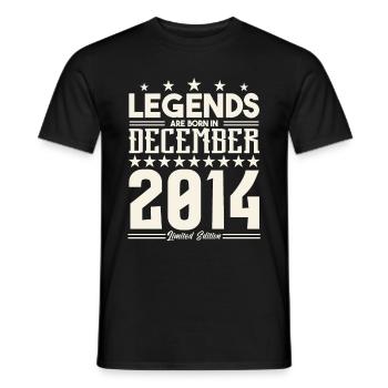 Legenden werden im Dezember 2014 geboren.Geschenkjubiläum - Männer T-Shirt - Schwarz - Vorne - AI Model Male 178 light (178cm)