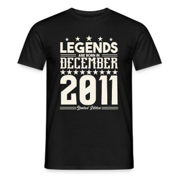Legenden werden im Dezember 2011 geboren.Geschenkjubiläum - Männer T-Shirt - Schwarz - Vorne - AI Model Male 178 light (178cm)
