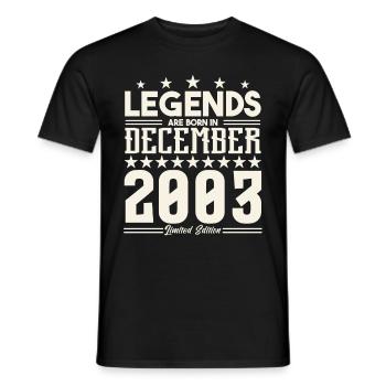 Legenden werden im Dezember 2003 geboren.Geschenkjubiläum - Männer T-Shirt - Schwarz - Vorne - AI Model Male 178 light (178cm)