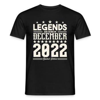 Legenden werden im Dezember 2022 geboren.Geschenkjubiläum - Männer T-Shirt - Schwarz - Vorne - AI Model Male 178 light (178cm)