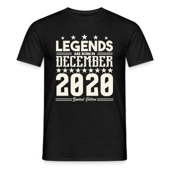 Legenden werden im Dezember 2020 geboren.Geschenkjubiläum - Männer T-Shirt - Schwarz - Vorne - AI Model Male 178 light (178cm)