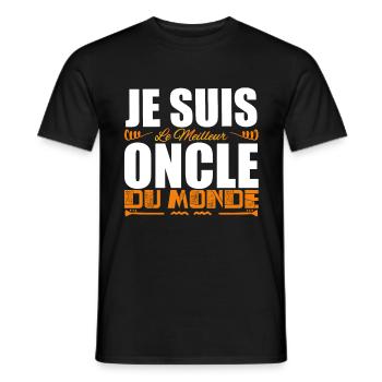 Je Suis Le Meilleur Oncle Du Monde, Cadeau oncle. - T-shirt homme - noir - Devant - AI Model Male 178 light (178cm)